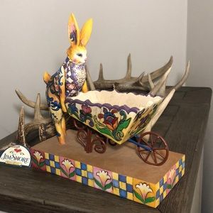 Jim shore A Bunnys work is never done figurine. With wheel barrel Jim Shore